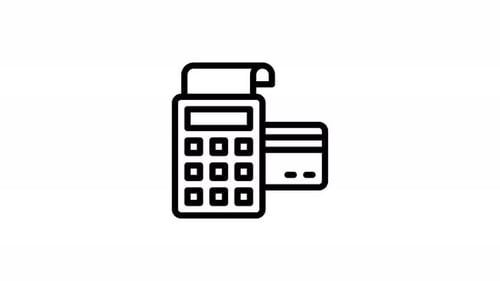 Animated POS Machine Credit Card Payment Icon