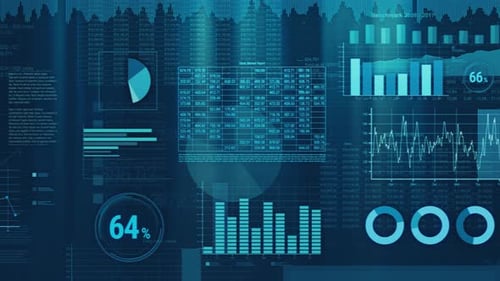 Digital Business Infographics with Dynamic Data Visualization