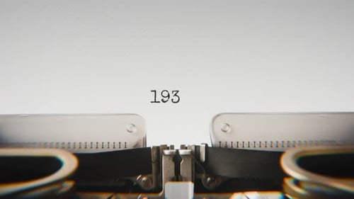 Typewriter Types 1931 on Clean White Paper