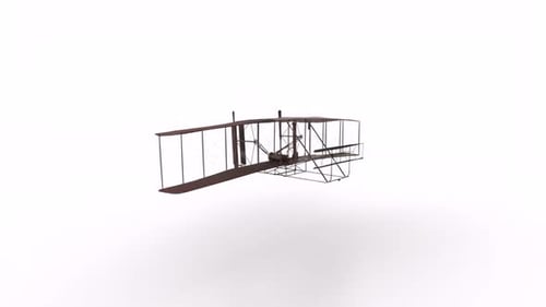 Old Plane 3d object rotating loop