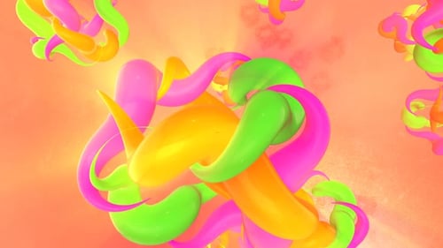 3 D Shapes Colourful