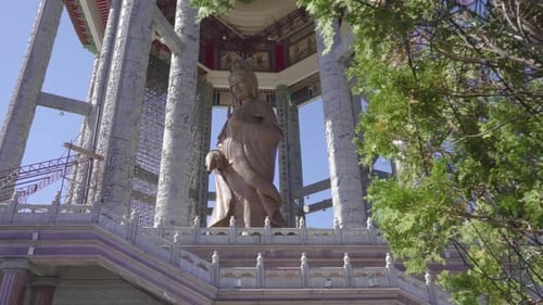 The Gigantic Statue Of Kuan Yin, Goddes Of Mercy Sheltered At The Kuan Yin Pavilion In Kek Lok Si Te