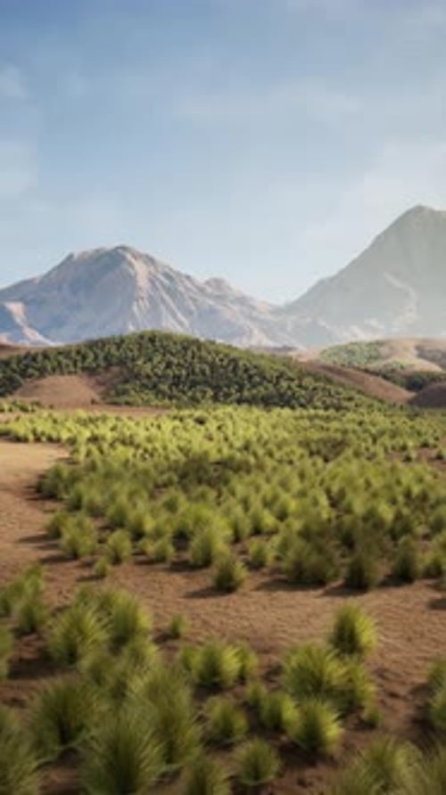 Majestic Mountain Range in the Distance
