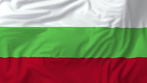 Realistic Waving Flag of Bulgaria Seamless Loop