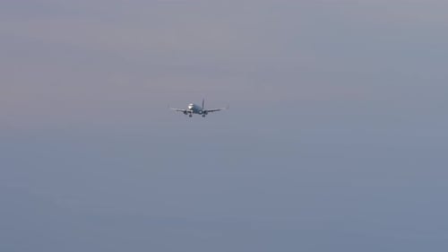 Jet Airplane Approaching Landing