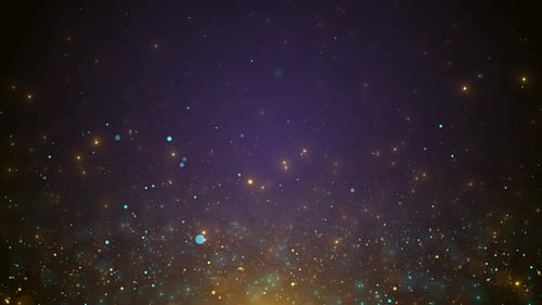 Floating Golden Particles Shimmering Abstract Background Animation