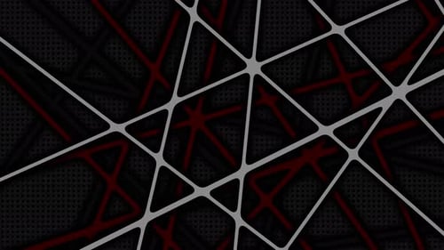 Dark Abstract Interconnected Geometric Lines Animation