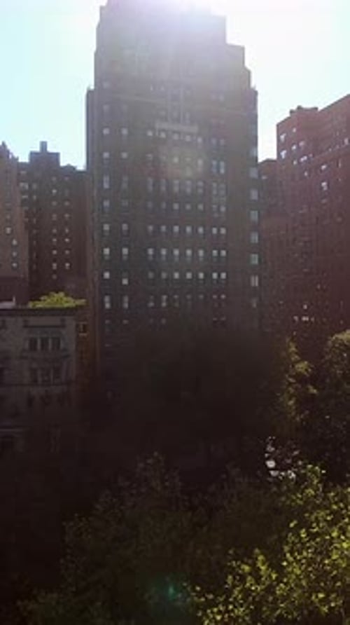 New York City Manhattan Skyline Vertical Smartphone Video Background