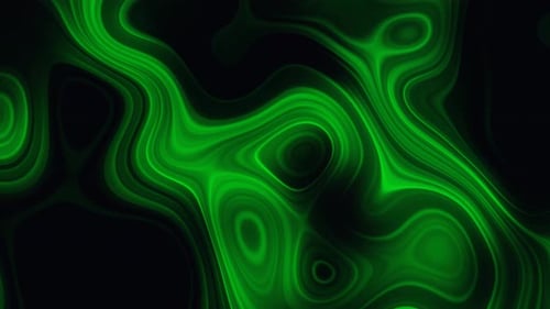 Seamless Glowing Green Fluid Abstract Loop Background