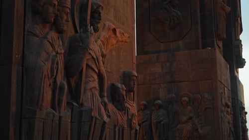 Stone Carvings on Historical Religious Monument