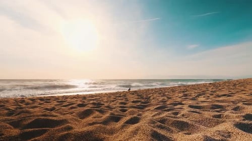 Time lapse of beach waves
