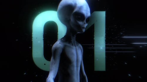 Alien Glitch Countdown Nummer 01