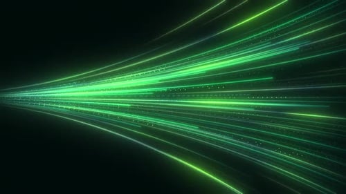 Fond vert sur le thème de la vitesse de transfert de données rapide