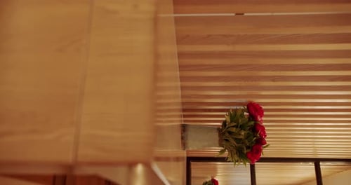 Close Up Wooden Chair and Table Eco Friendly Cafe