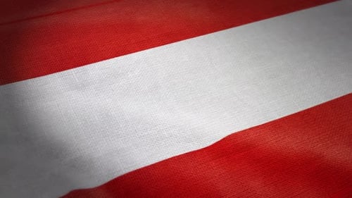 Waving Red and White Fabric Stripes Background Loop