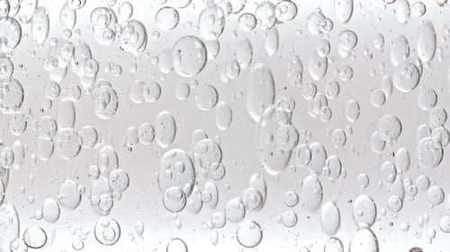 Clear Bubbles Rising and Swirling