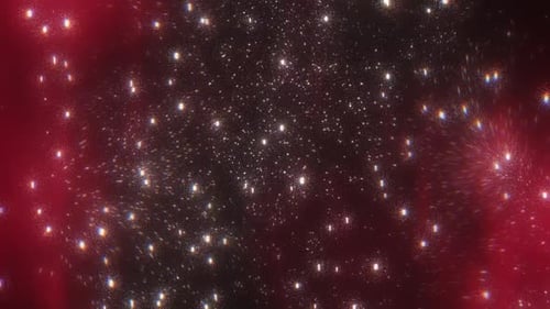 Red Sparkling Computer Science Background Loop