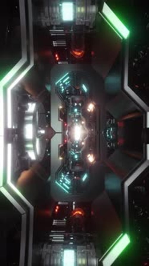 Vertical Video Futuristic Tunnel Animation