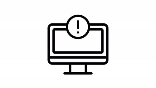 animação de ícone de linha de computador