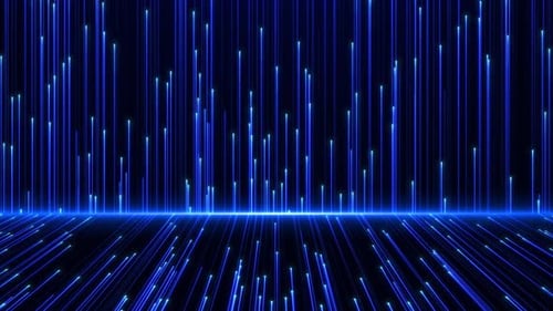 Abstract colorful background with bright neon rays and glowing lines. Speed of light