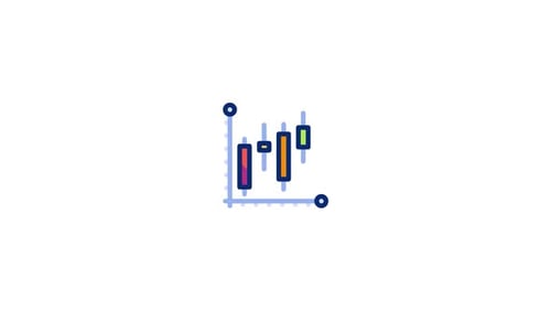 Animated Sketch Candlestick Chart Icon