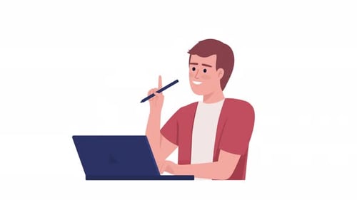 Personaje masculino creativo animado