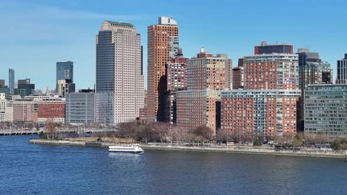 New York Skyline At Manhattan In New York United States.