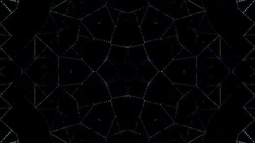 Animated Abstract Geometric Dot Pattern Kaleidoscope