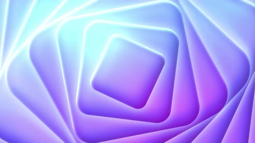 Hypnotic Neon Geometric Squares Seamlessly Rotating Background Loop