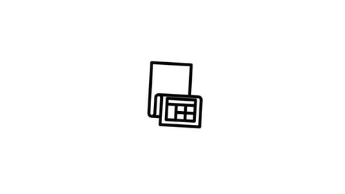 Minimalist Financial Document and Calculator Animated Icon