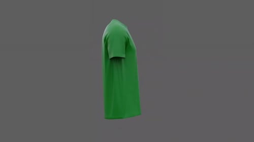 3D Rotating Green T-Shirt Product Showcase