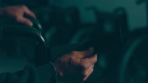 A Disabled Man Assembles a Stroller