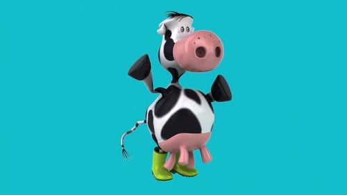 Fun 3D cartoon cow (with alpha channel)