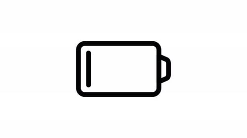 low battery line icon animation