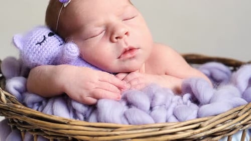 Cute Newborn Baby Sleeping