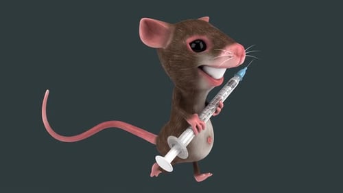Fun 3D cartoon mouse (with alpha channel included)