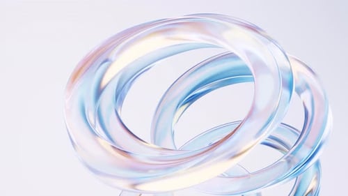 Transparent ring glass with vortex shape