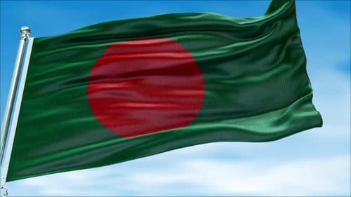 Waving Bangladesh Flag Animation