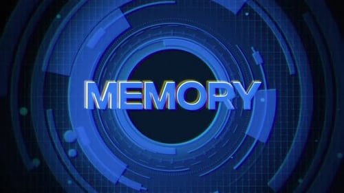 Memory On Futuristic Cyberspace Background Technology