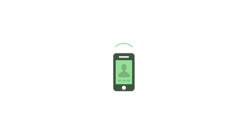 Mobile Ringing symbol icon animation video