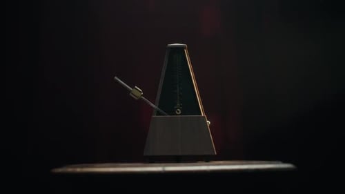 Métronome vintage en bois, tic-tac sur table, entrée et sortie, Rhythmic Motion FX