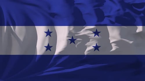 Realistic Waving Flag of Honduras Background Loop