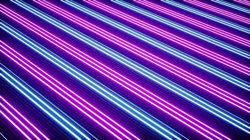 Dynamic Glowing Neon Lines Abstract Background Loop