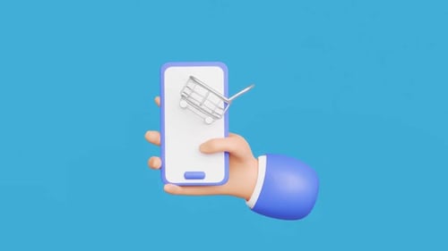 Hand Holding Smartphone with QR Code