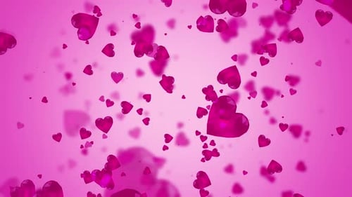 Valentine Day Polygonal Heart Background Loop V2