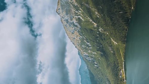 Hyperlapse Calm Lake Under Summer