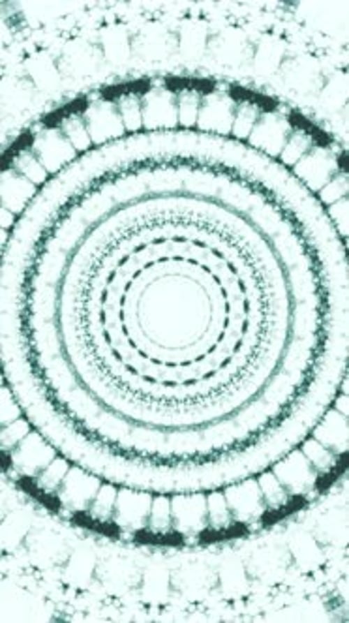 Abstract Kaleidoscope Pattern Animation with Green Tones