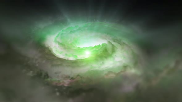Glowing Green Cosmic Portal Vortex Animation, Backgrounds Motion ...