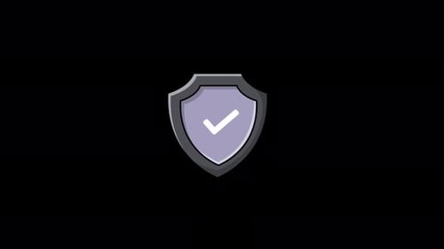 Animated Security Shield with Checkmark Icon
