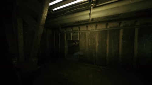 Submerged Utility Area Reflecting Damaged Pipes and Moldy Ceiling